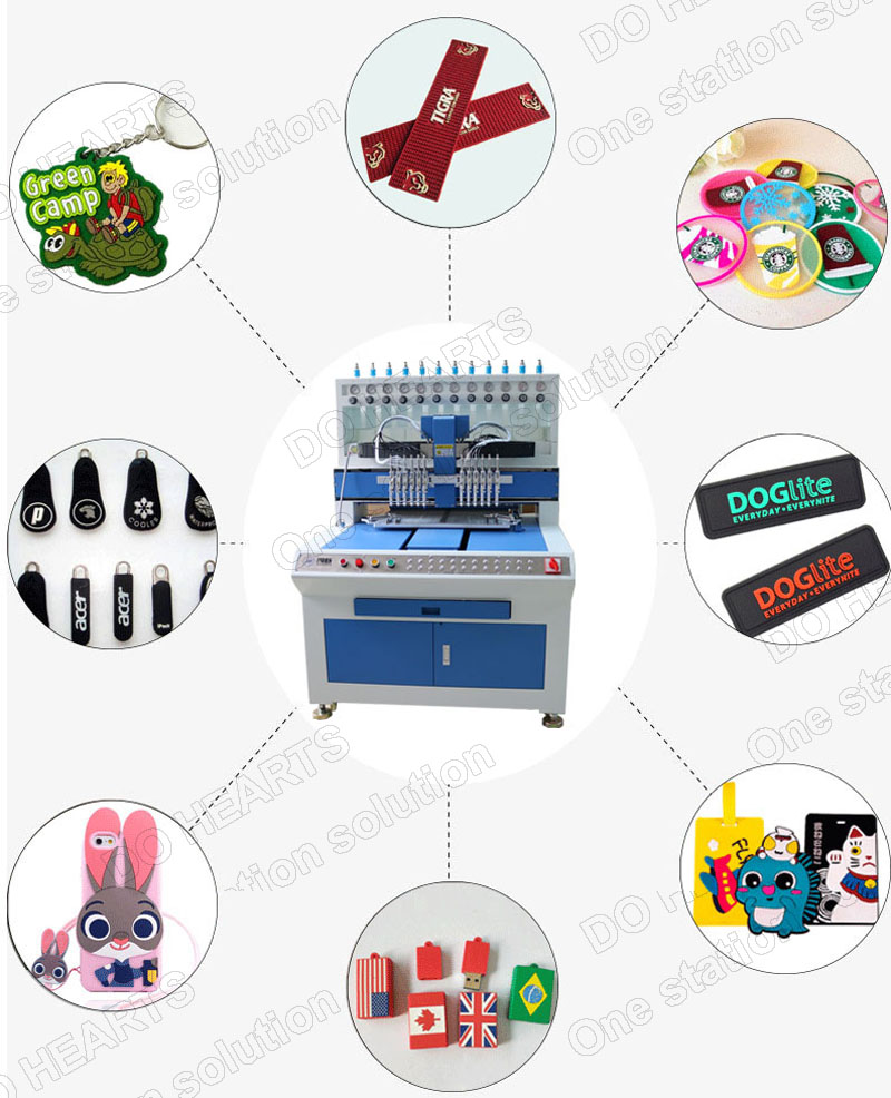 18 colors automatic pvc label making machine to make rubber labels for